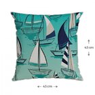 Capa Para Almofada Com Cordonê 43x43cm Náutica Belchior Azul/