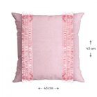 Capa Para Almofada Com Franja 43x43cm Dolce Belchior Rosa
