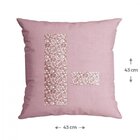 Capa Para Almofada Com Paetê 43x43cm Dolce Belchior Rosa
