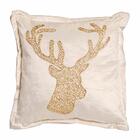 Capa Para Almofada De Veludo C/rena Ouro 1x45x45cm 1594221