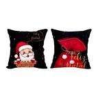 Capa Para Almofada Decorativa Natal 40cm X 40cm Com Zíper 2 U