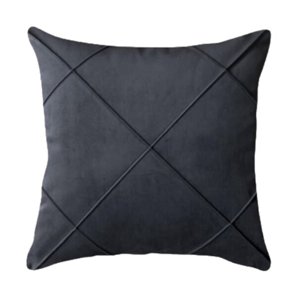 Capa Para Almofada Drapeada Em Veludo Quadrada 50x50 Cinza Ch