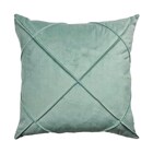 Capa Para Almofada Drapeada Em Veludo Quadrada 50x50 Com Ench