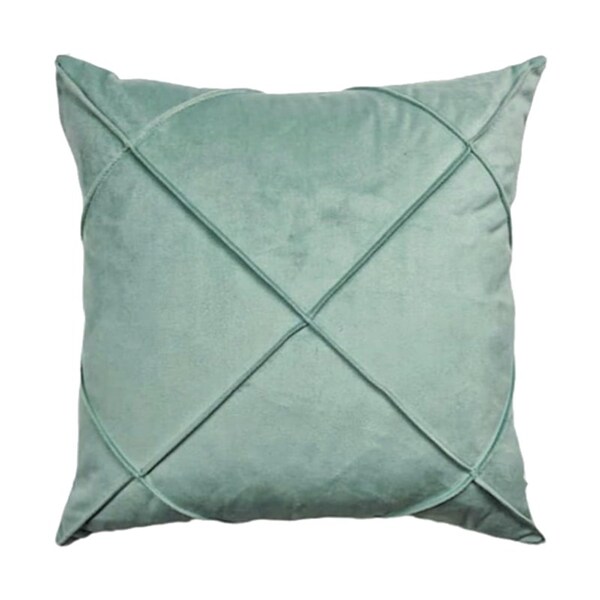 Capa Para Almofada Drapeada Em Veludo Quadrada 50x50 Com Ench