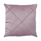 Capa Para Almofada Drapeada Em Veludo Quadrada 50x50 Com Ench