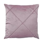 Capa Para Almofada Drapeada Em Veludo Quadrada 50x50 Rosa Qua