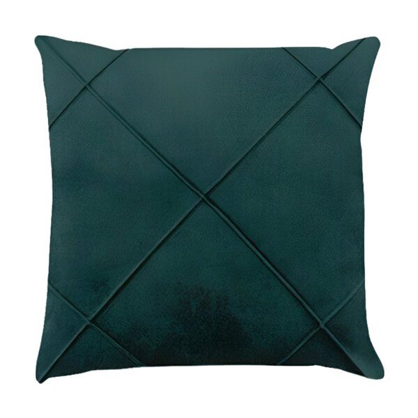Capa Para Almofada Drapeada Em Veludo Quadrada 50x50 Verde Es