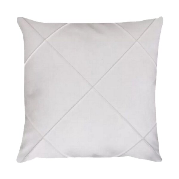 Capa Para Almofada Drapeada Em Veludo Quadrada 60x60 Branco