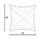 Capa Para Almofada Drapeada Em Veludo Quadrada 60x60 Cinza Ch