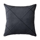 Capa Para Almofada Drapeada Em Veludo Quadrada 60x60 Cinza Ch