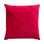 Capa Para Almofada Drapeada Em Veludo Quadrada 60x60 Com Ench