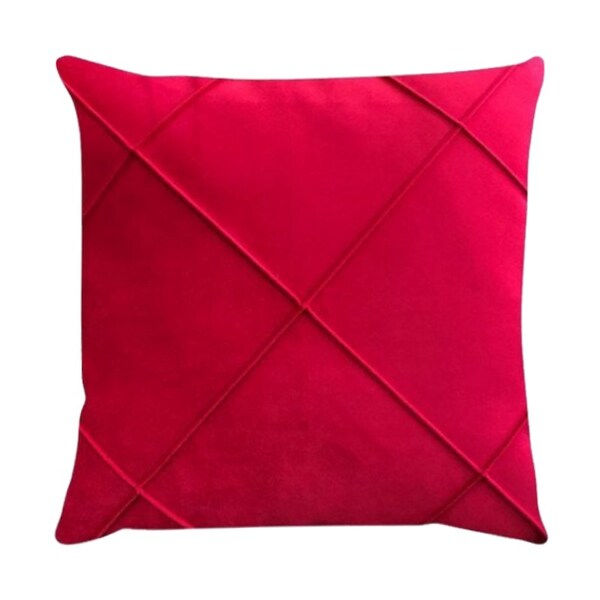 Capa Para Almofada Drapeada Em Veludo Quadrada 60x60 Com Ench