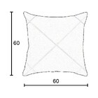 Capa Para Almofada Drapeada Em Veludo Quadrada 60x60 Com Ench