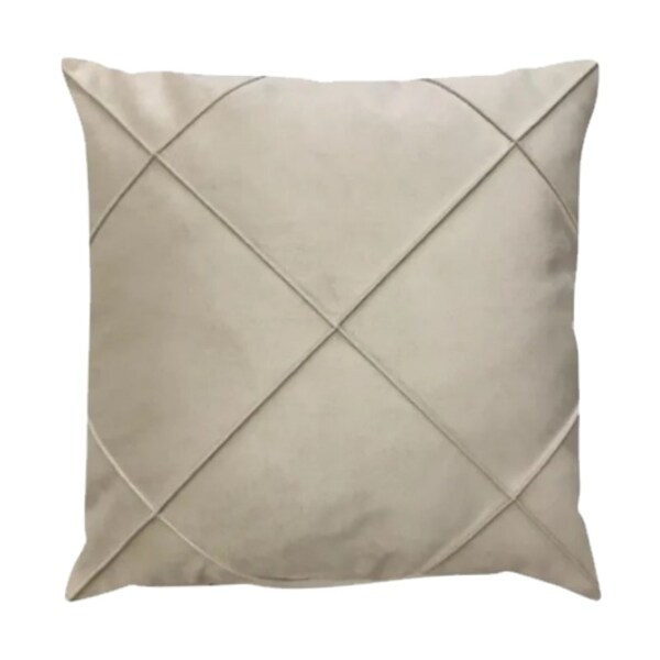 Capa Para Almofada Drapeada Em Veludo Quadrada 60x60 Com Ench