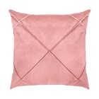 Capa Para Almofada Drapeada Em Veludo Quadrada 60x60 Com Ench