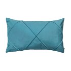 Capa Para Almofada Drapeada Em Veludo Retangular 60x40 Azul T