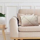 Capa Para Almofada Drapeada Em Veludo Retangular 60x40 Bege