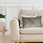 Capa Para Almofada Drapeada Em Veludo Retangular 60x40 Camurça