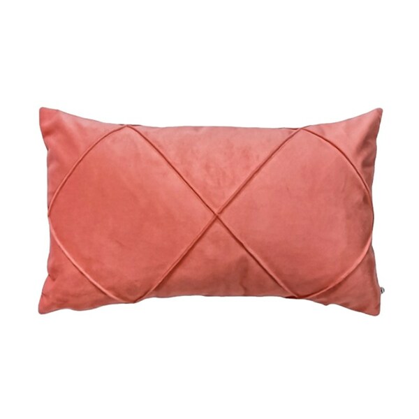 Capa Para Almofada Drapeada Em Veludo Retangular 60x40 Com En