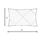 Capa Para Almofada Drapeada Em Veludo Retangular 60x40 Com En