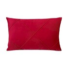 Capa Para Almofada Drapeada Em Veludo Retangular 60x40 Com En