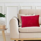 Capa Para Almofada Drapeada Em Veludo Retangular 60x40 Com En