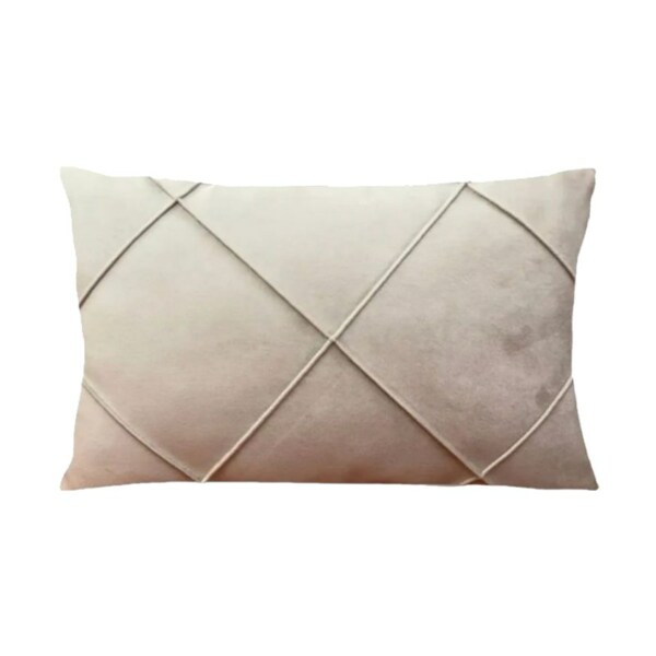 Capa Para Almofada Drapeada Em Veludo Retangular 60x40 Com En