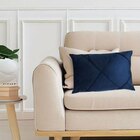 Capa Para Almofada Drapeada Em Veludo Retangular 60x40 Com En