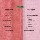 Capa Para Almofada Drapeada Em Veludo Retangular 60x40 Rosa C