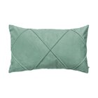 Capa Para Almofada Drapeada Em Veludo Retangular 60x40 Verde