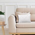 Capa Para Almofada Drapeada Em Veludo Retangular Branco