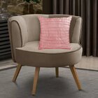 Capa Para Almofada Drapeada Line Em Veludo Quadrada 50x50 Rose