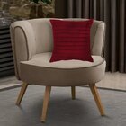 Capa Para Almofada Drapeada Line Em Veludo Quadrada Bordo