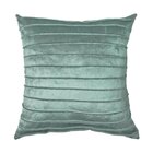 Capa Para Almofada Drapeada Line Em Veludo Quadrada Verde Men