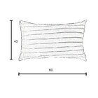 Capa Para Almofada Drapeada Line Em Veludo Retangular 60x40 C