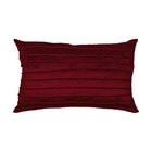 Capa Para Almofada Drapeada Line Em Veludo Retangular Bordo