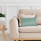 Capa Para Almofada Drapeada Line Em Veludo Retangular Verde M