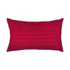 Capa Para Almofada Drapeada Line Em Veludo Retangular Vermelho