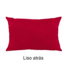 Capa Para Almofada Drapeada Line Em Veludo Retangular Vermelho