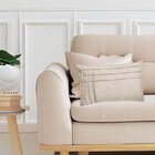 Capa Para Almofada Drapeada Line T Retangular Em Veludo Bege