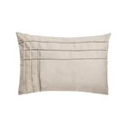 Capa Para Almofada Drapeada Line T Retangular Em Veludo Bege