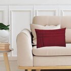 Capa Para Almofada Drapeada Line T Retangular Em Veludo Bordo