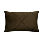 Capa Para Almofada Drapeada Veludo Retangular Marrom Esverdea