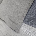 Capa Para Almofada Em Bouclé Quadrada Cinza Claro