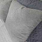 Capa Para Almofada Em Bouclé Quadrada Cinza Claro