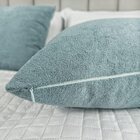 Capa Para Almofada Em Bouclé Quadrada Verde Claro