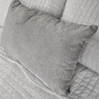 Capa Para Almofada Em Bouclé Retangular Cinza Claro