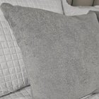 Capa Para Almofada Em Bouclé Retangular Cinza Claro