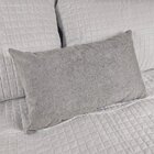 Capa Para Almofada Em Bouclé Retangular Cinza Claro