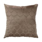 Capa Para Almofada Em Veludo Bordado Supreme Quadrada Bege